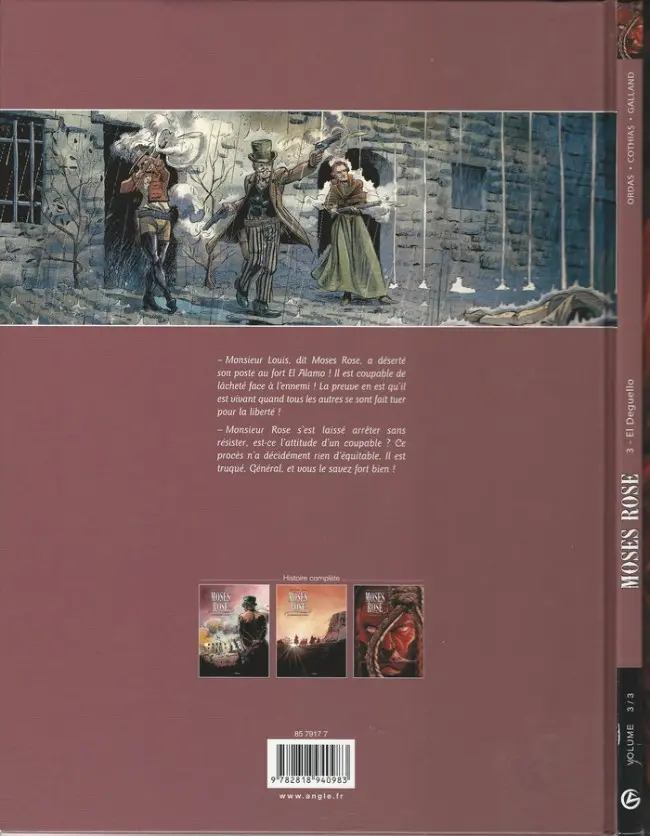 Verso de l'album Moses Rose Tome 3 El Deguello