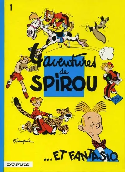 Couverture de l'album Spirou et Fantasio Tome 1 4 aventures de Spirou ...et Fantasio