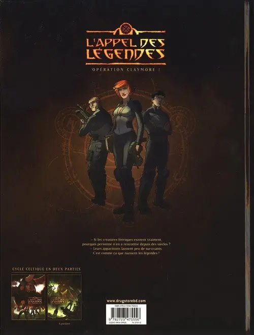 Verso de l'album L'Appel des légendes Tome 1 Opération Claymore I