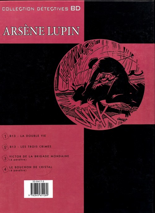 Verso de l'album Arsène Lupin Soleil Tome 2 813: Les trois crimes