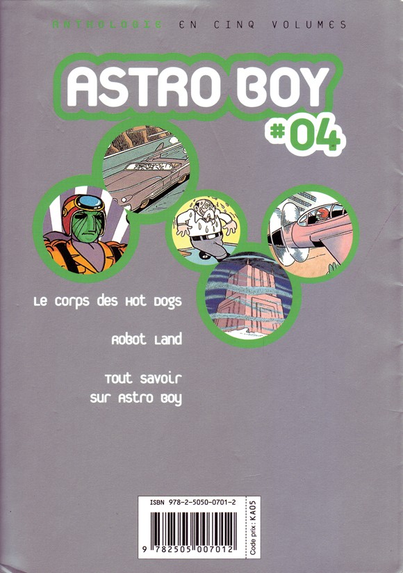 Verso de l'album Astro Boy Anthologie #04
