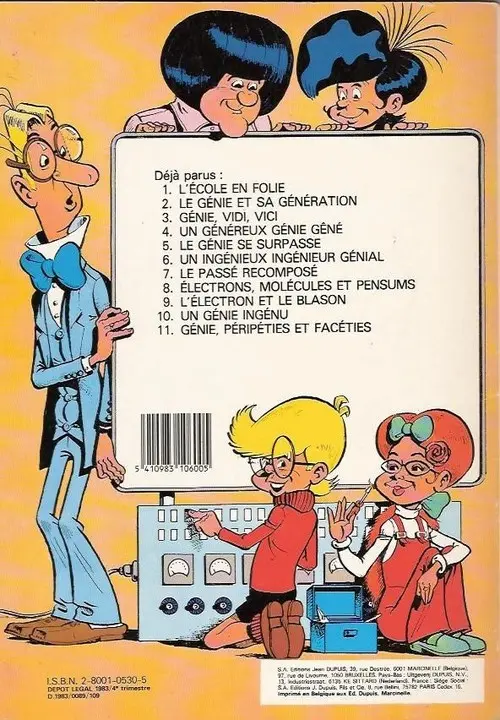 Verso de l'album M. Rectitude et Génial Olivier Tome 4 Un généreux génie gêné