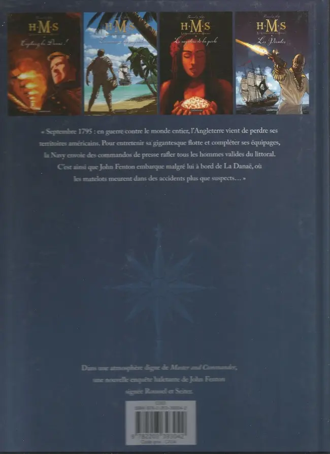 Verso de l'album H.M.S. - His Majesty's Ship Tome 1 Les Naufragés de la Miranda