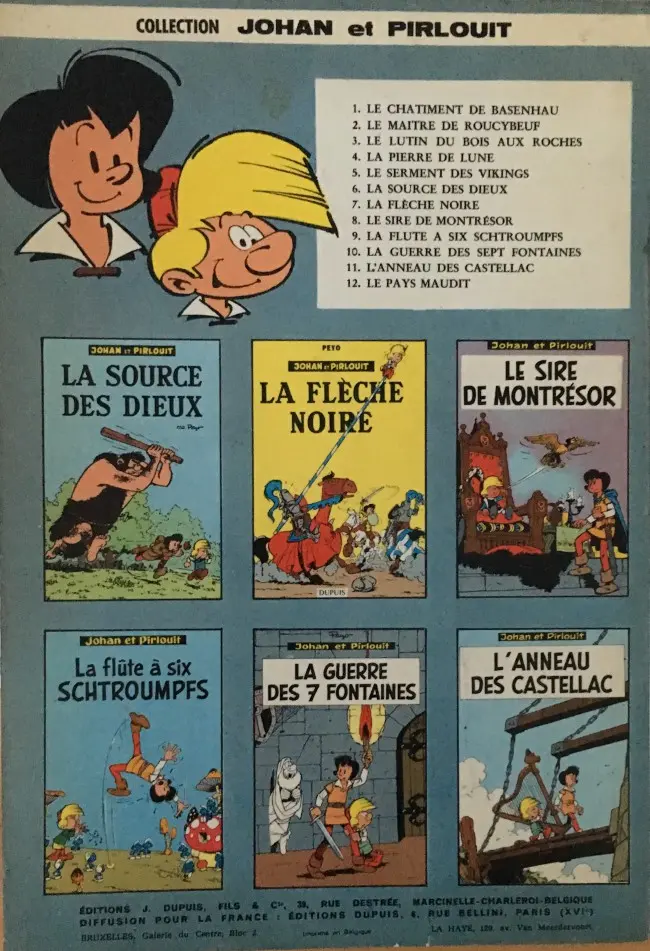 Verso de l'album Johan et Pirlouit Tome 5 Le serment des vikings