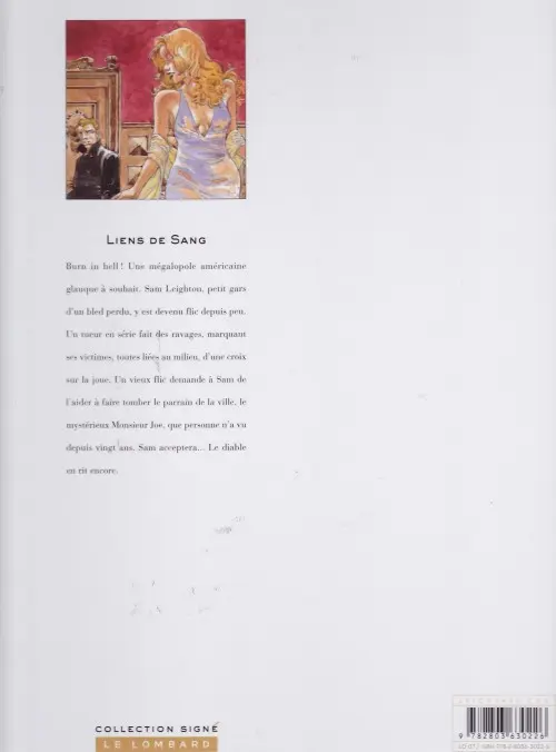 Verso de l'album Liens de sang
