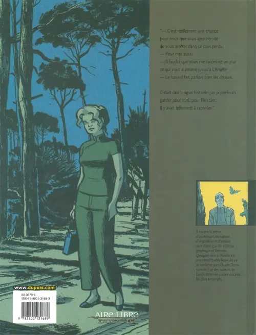 Verso de l'album Quelques mois à L'Amélie