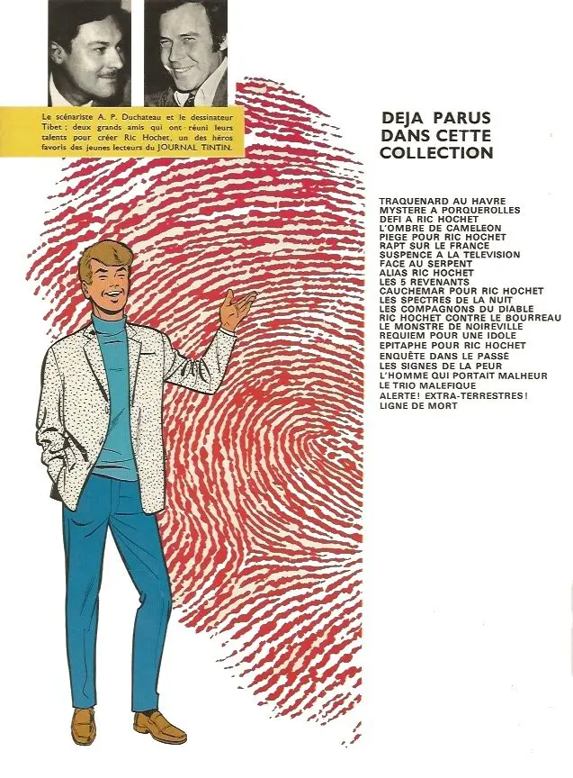Verso de l'album Ric Hochet Tome 3 Défi à Ric Hochet