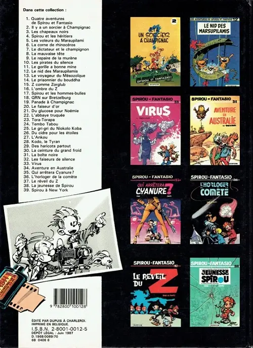 Verso de l'album Spirou et Fantasio Tome 10 Les pirates du silence