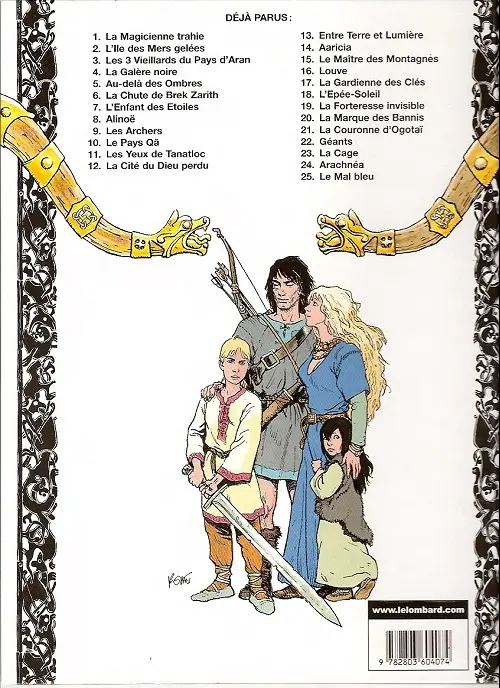Verso de l'album Thorgal Tome 5 Au-delà des ombres