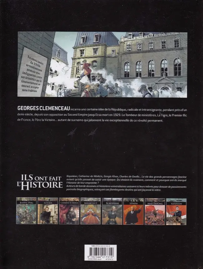 Verso de l'album Ils ont fait l'Histoire Tome 22 Clémenceau