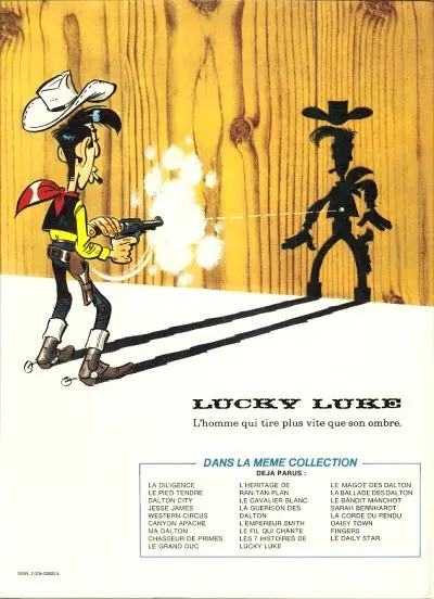 Verso de l'album Lucky Luke Tome 53 Le Daily Star