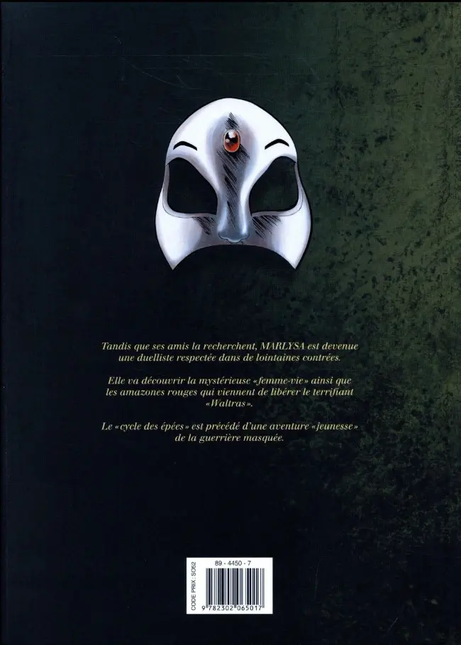 Verso de l'album Marlysa La Jeunesse - Le Cycle de l'épée