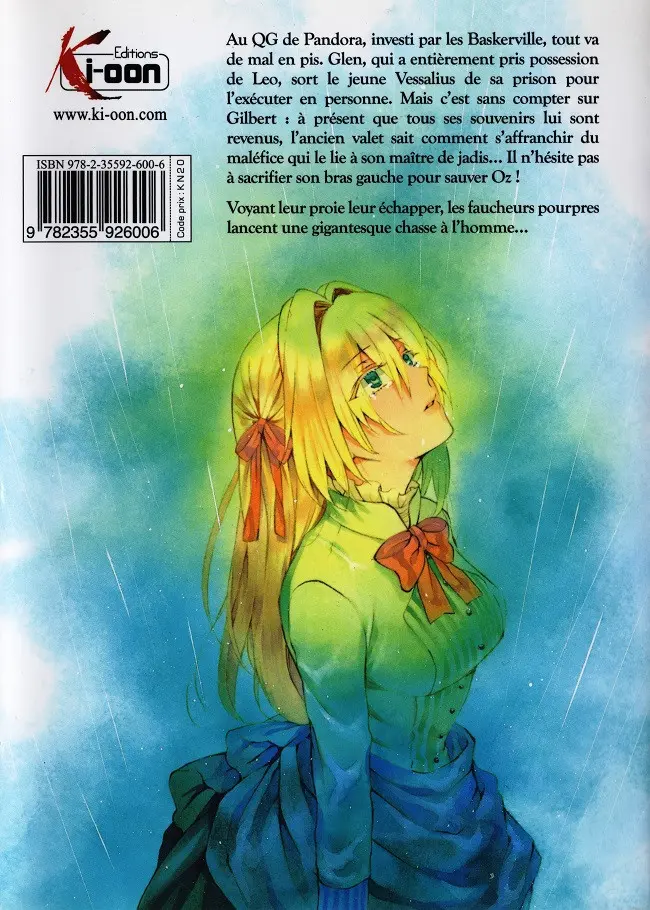 Verso de l'album Pandora Hearts 20
