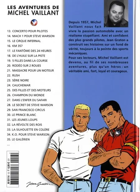 Verso de l'album Michel Vaillant La Collection Tome 13 Concerto pour pilotes
