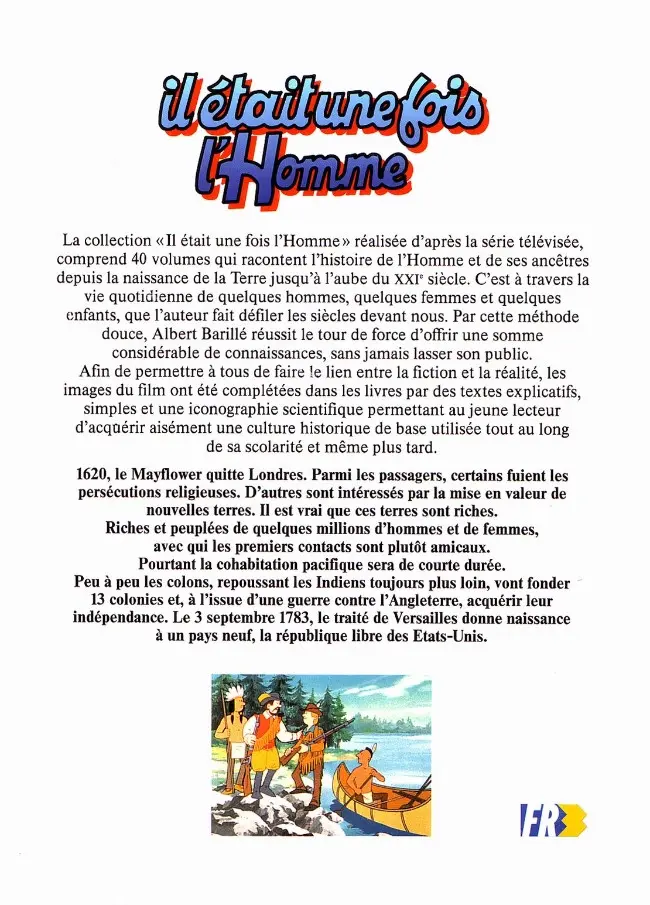 Verso de l'album Il était une fois l'homme Tome 33 Les pionniers en Amérique du Nord