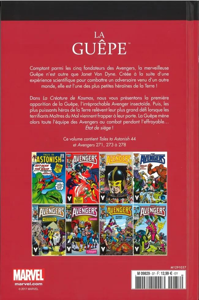 Verso de l'album Le meilleur des Super-Héros Marvel Tome 37 La Guêpe