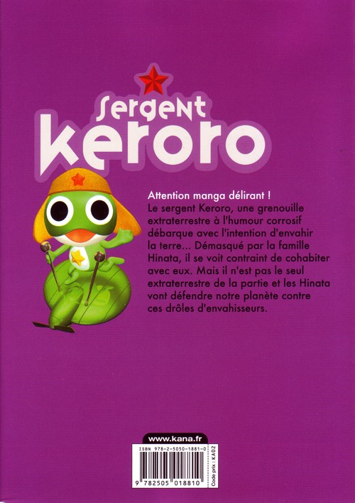 Verso de l'album Sergent Keroro 24