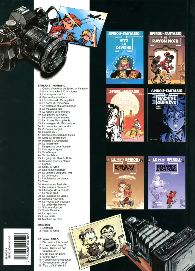 Verso de l'album Spirou et Fantasio Tome 8 La mauvaise tête