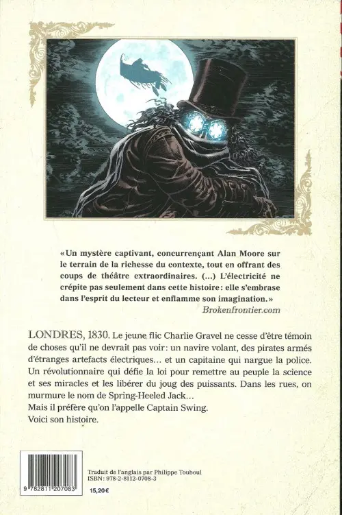 Verso de l'album Captain Swing et les pirates électriques de Cindery Island