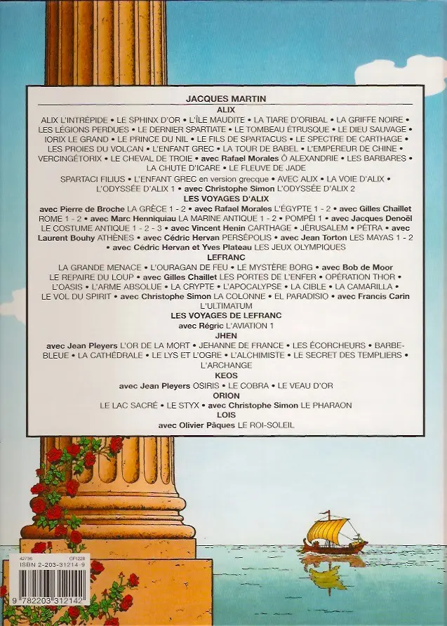 Verso de l'album Alix Tome 14 les proies du volcan