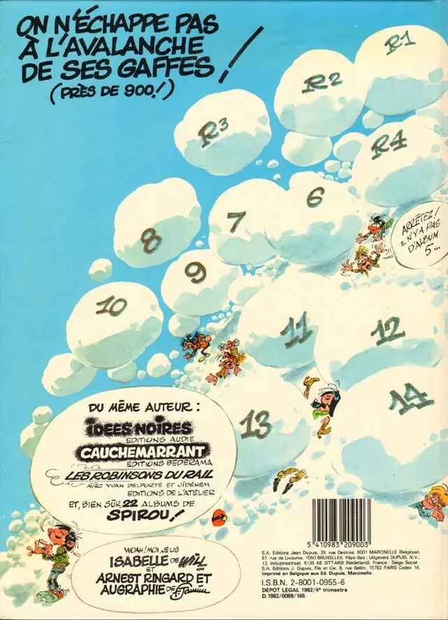 Verso de l'album Gaston Tome 14 La saga des gaffes