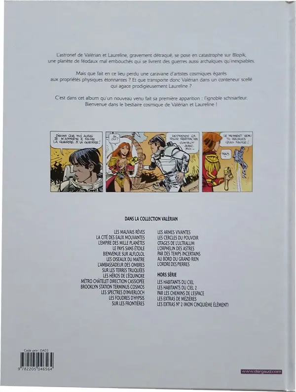 Verso de l'album Valérian Tome 14 Les armes vivantes