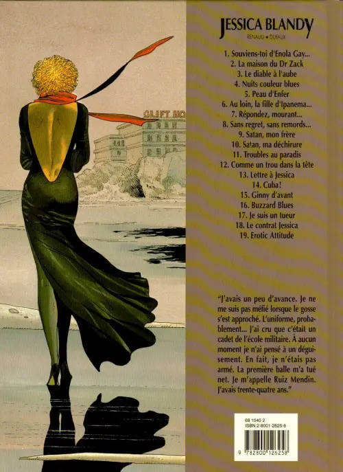 Verso de l'album Jessica Blandy Tome 14 Cuba !