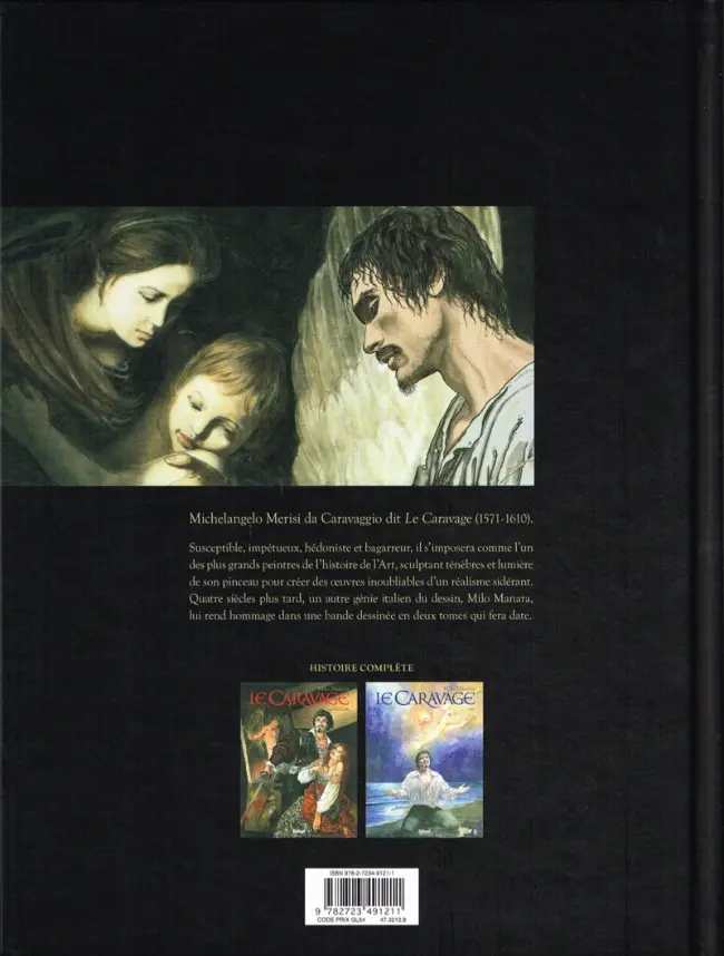 Verso de l'album Le Caravage Seconde partie La grâce