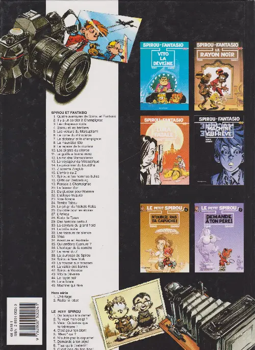 Verso de l'album Spirou et Fantasio Tome 22 L'abbaye truquée