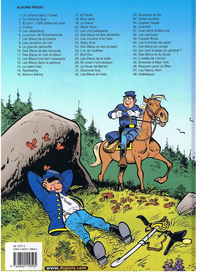 Verso de l'album Les Tuniques Bleues Tome 34 Vertes années