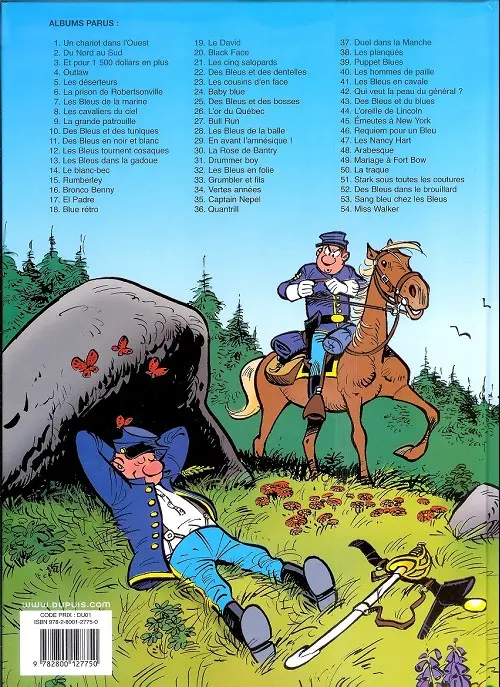 Verso de l'album Les Tuniques Bleues Tome 42 Qui veut la peau du général ?