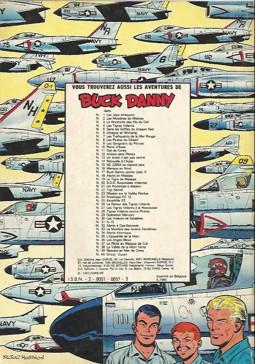 Verso de l'album Buck Danny Tome 20 S.O.S. soucoupes volantes !