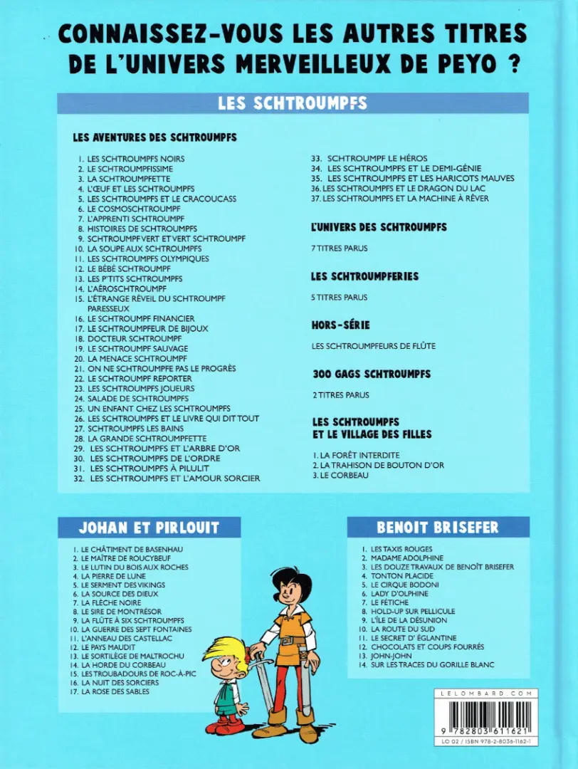 Verso de l'album Johan et Pirlouit Tome 15 Les troubadours de Roc-à-Pic