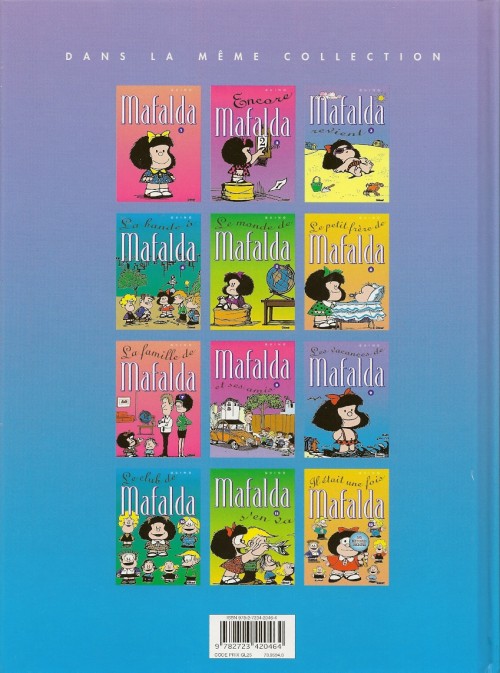 Verso de l'album Mafalda Tome 9 Les vacances de Mafalda