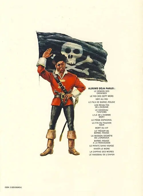 Verso de l'album Barbe-Rouge Tome 14 Le pirate sans visage