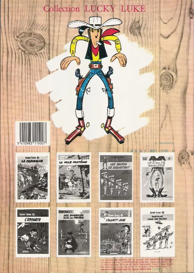 Verso de l'album Lucky Luke Tome 11 Lucky Luke contre Joss Jamon