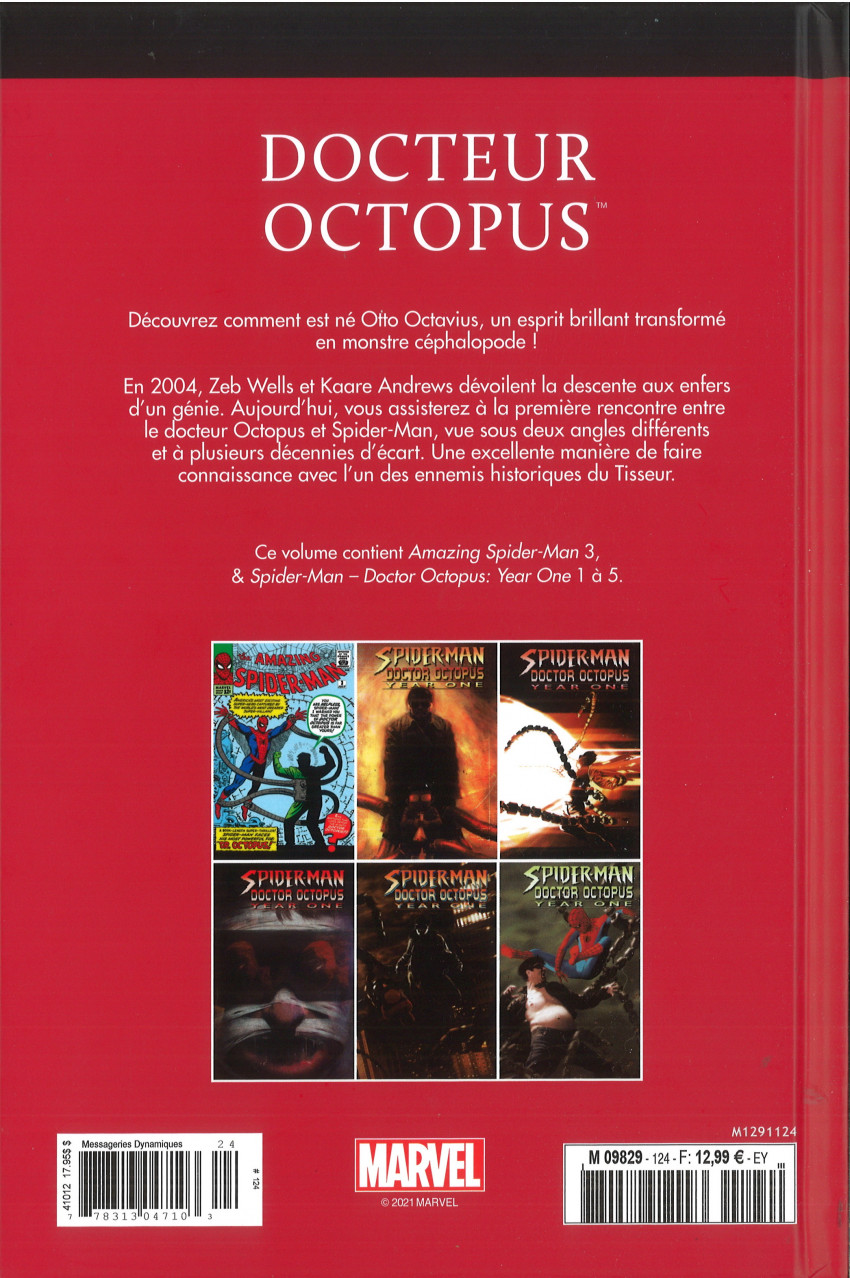 Verso de l'album Le meilleur des Super-Héros Marvel Tome 124 Docteur Octopus