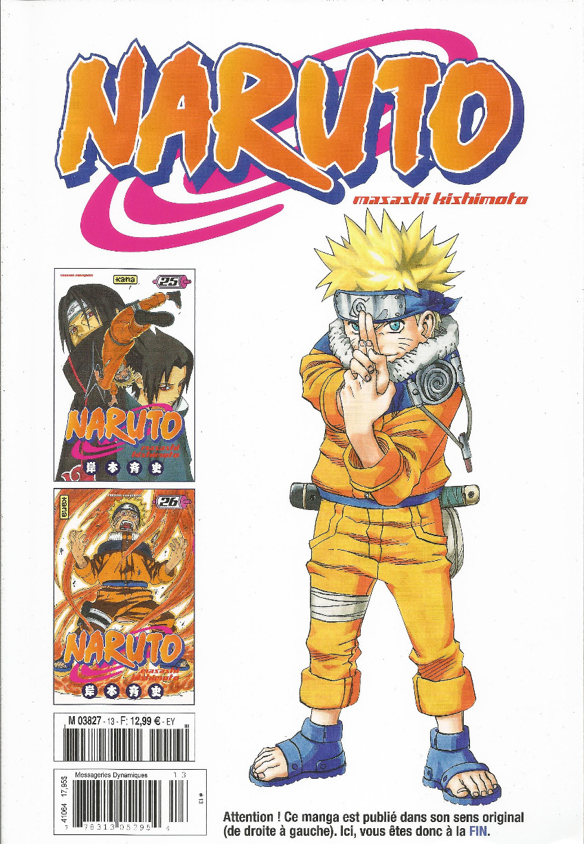 Verso de l'album Naruto L'intégrale Tome 13