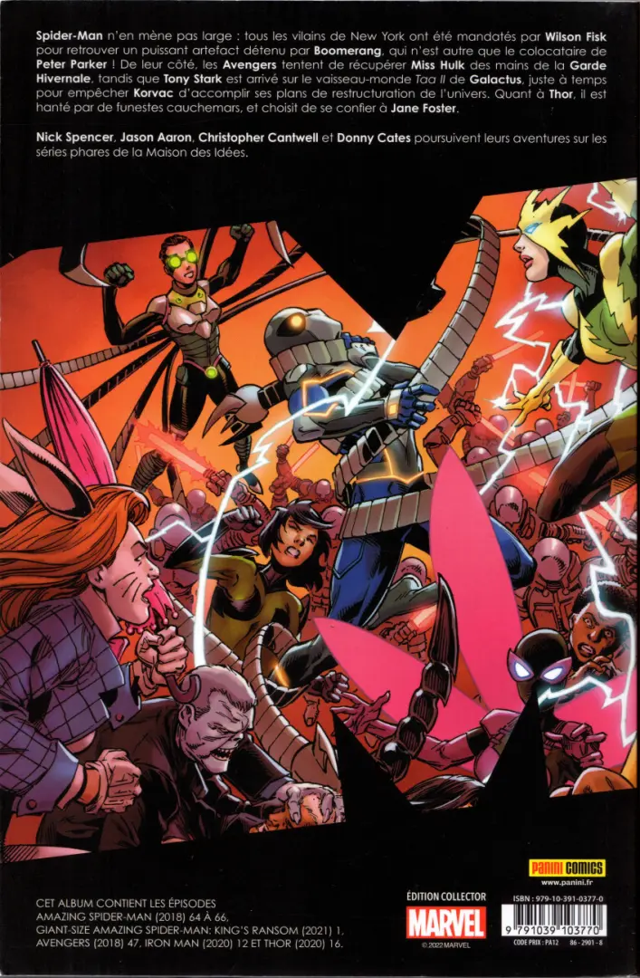 Verso de l'album Marvel Comics Tome 2