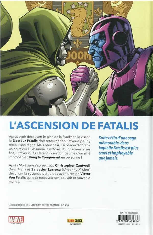 Verso de l'album Docteur Fatalis 2 Serment de loyauté