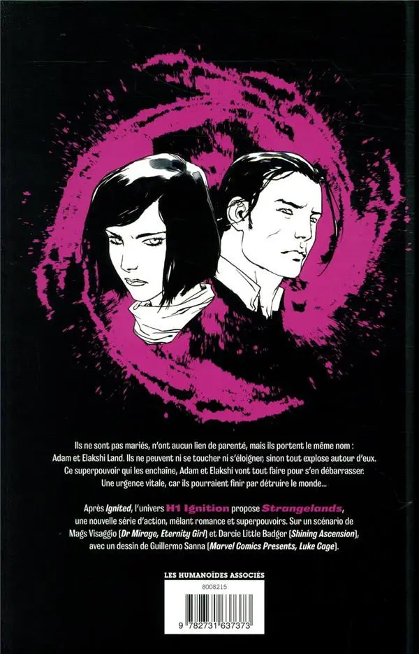 Verso de l'album Strangelands Tome 1 Amour + chaos