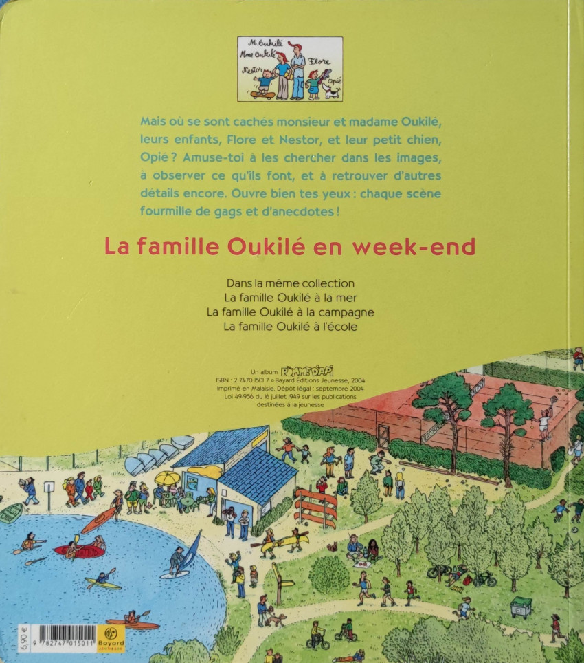 Verso de l'album La famille Oukilé 4 La famille Oukilé en week-end