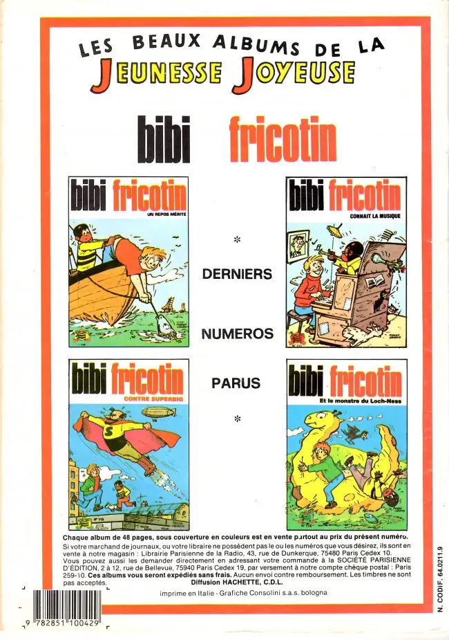 Verso de l'album Les Pieds Nickelés Tome 48 Les Pieds Nickelés et leur soupière volante