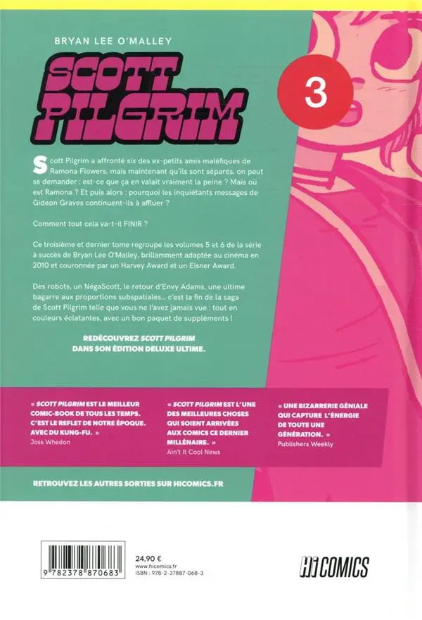 Verso de l'album Scott Pilgrim Vol. 3