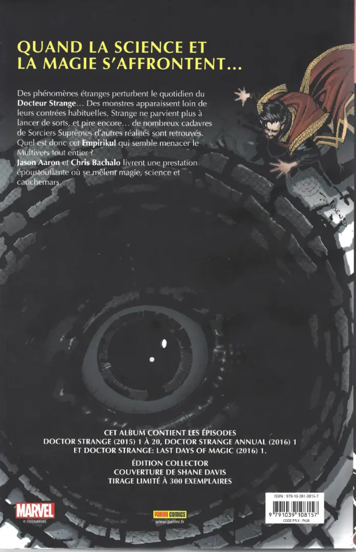 Verso de l'album Doctor strange : Le crépuscule de la magie