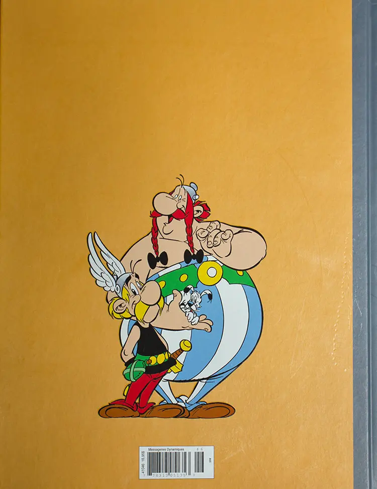 Verso de l'album Astérix La collection officielle Le menhir d'OR
