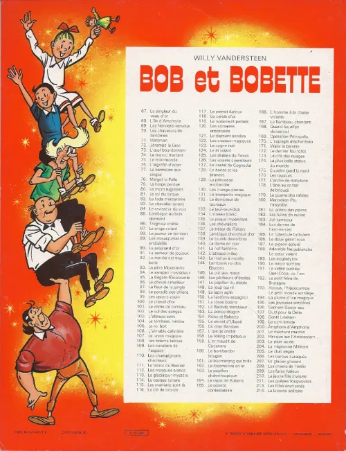 Verso de l'album Bob et Bobette Tome 119 Le testament parlant