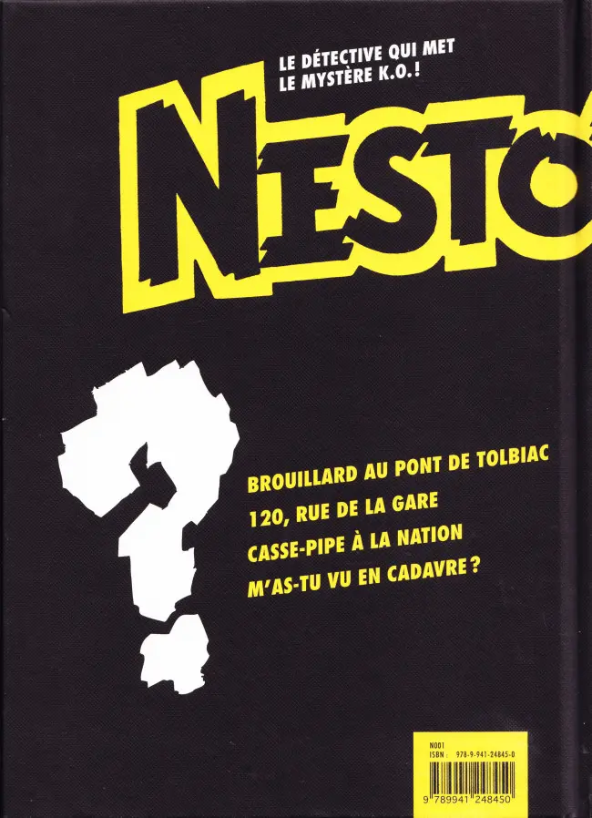 Verso de l'album Nestor Burma