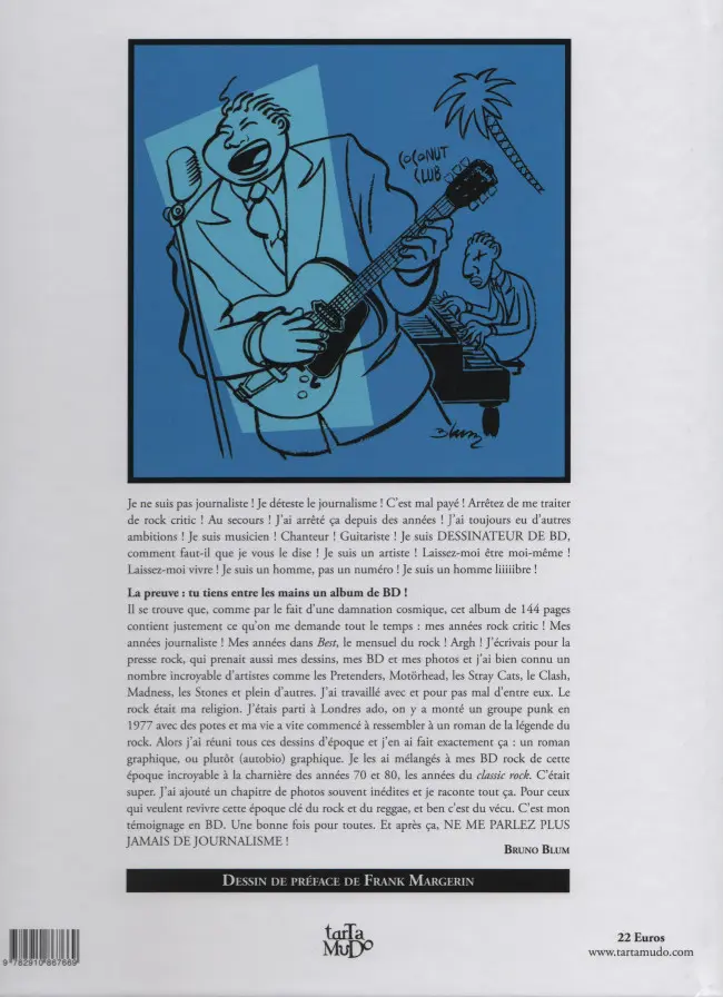 Verso de l'album Rock and Roll Comics Mes années Best