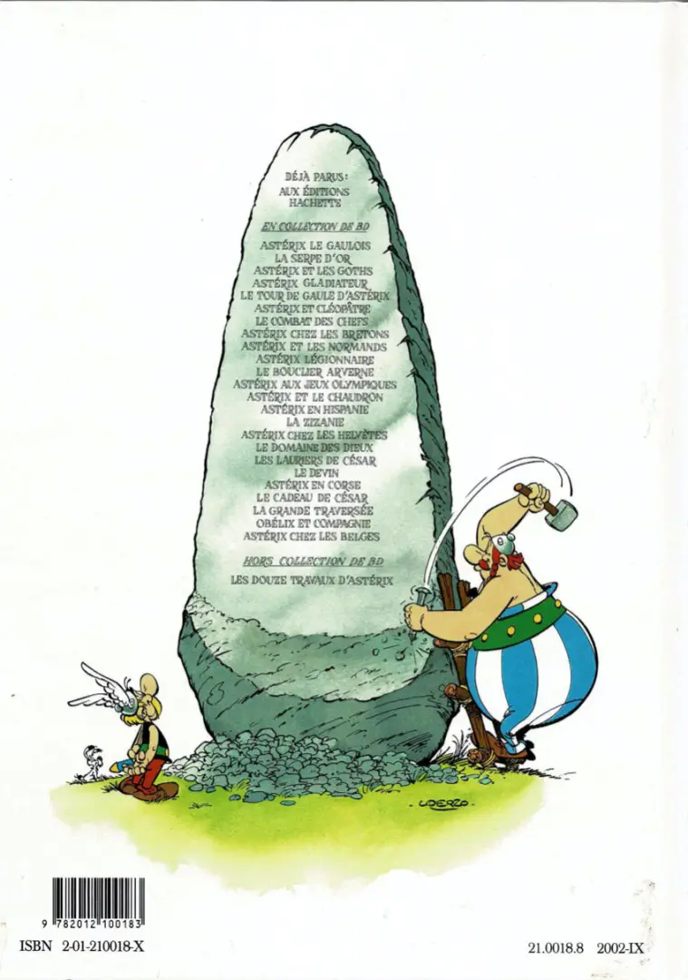Verso de l'album Astérix Tome 18 Les Lauriers de César